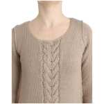 Cavalli Elegant Beige Knitted Crew Neck Sweater 4