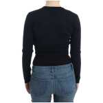 Cavalli Elegant Black Cropped Virgin Wool Cardigan 2