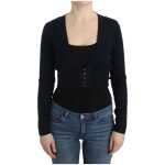 Cavalli Elegant Black Cropped Virgin Wool Cardigan 6