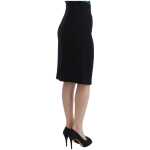 Cavalli Elegant Black Wool Pencil Skirt 2
