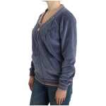 Cavalli Elegant Blue Zip Cardigan With Gold Details