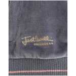 Cavalli Elegant Blue Zip Cardigan With Gold Details 7
