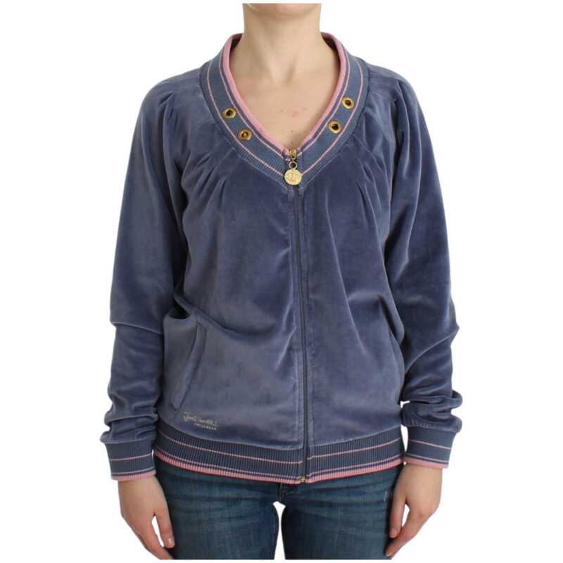 Cavalli Blue velvet zipup sweater, theFeinheit