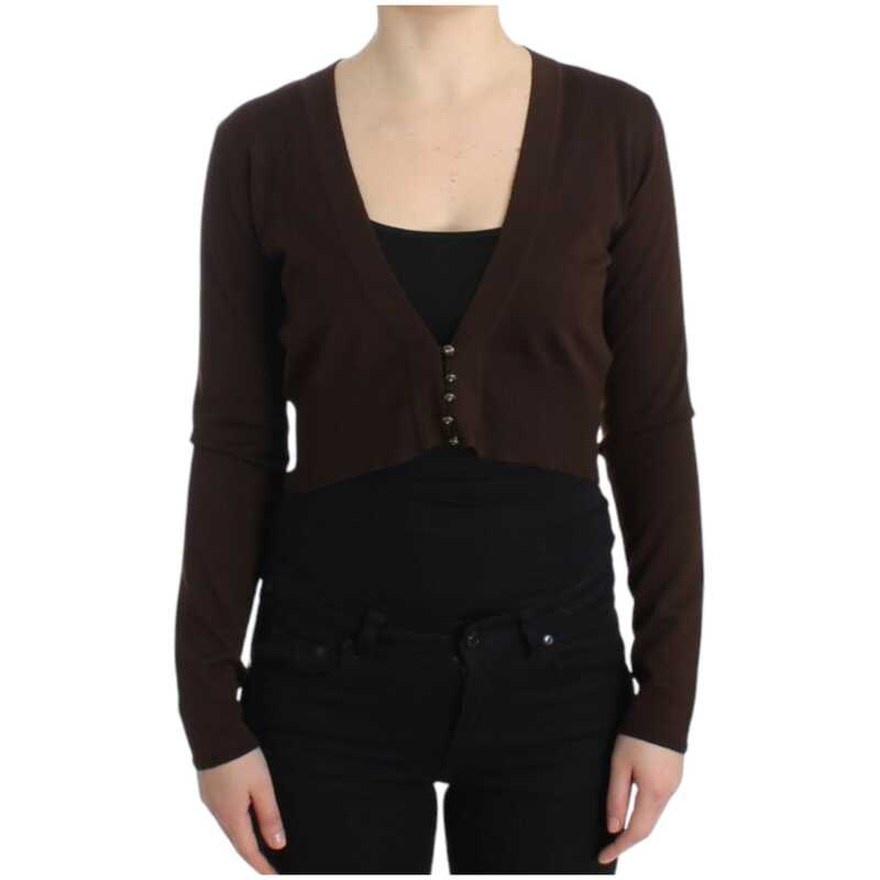Cavalli Brown cropped wool cardigan, theFeinheit