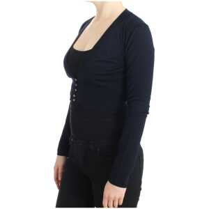 Cavalli Elegant Cropped Virgin Wool Cardigan