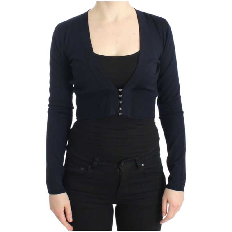 Cavalli Blue cropped wool cardigan, theFeinheit