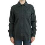 Cavalli Elegant Gray Cotton Button Down Shirt 7