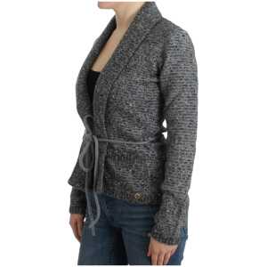 Cavalli Elegant Gray Wool Blend Cardigan