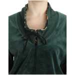 Cavalli Elegant Green Mock Sweater With Rhinestone Detail 4
