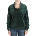 Cavalli Elegant Green Mock Sweater With Rhinestone Detail 7