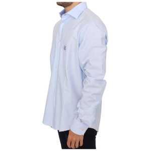 Cavalli Elegant Light Blue Italian Cotton Shirt