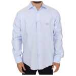 Cavalli Elegant Light Blue Italian Cotton Shirt 8