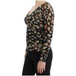 Cavalli Elegant Multicolor V Neck Wool Jumper