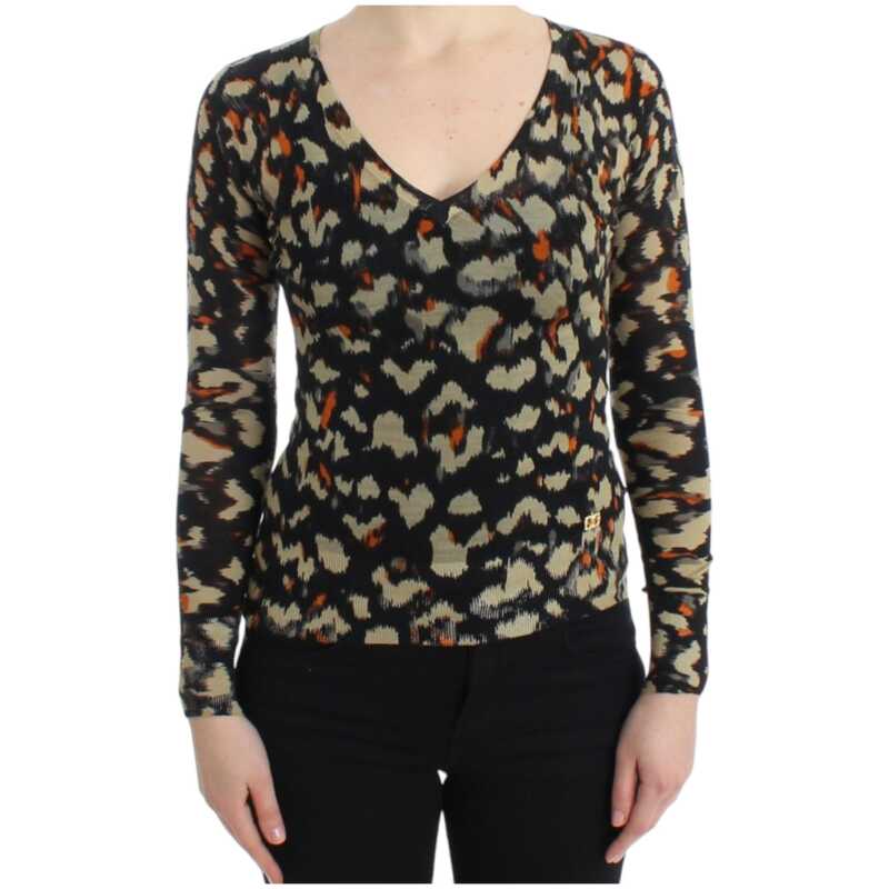 Cavalli Multicolor v-neck wool jumper, theFeinheit