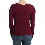 Cavalli Elegant Purple Keyhole Wool Sweater 2