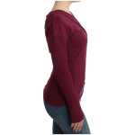 Cavalli Elegant Purple Keyhole Wool Sweater 3