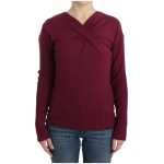 Cavalli Elegant Purple Keyhole Wool Sweater 6