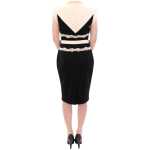 Cavalli Elegant Sheath Lace Dress In Black And Beige 2