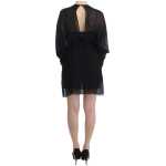 Cavalli Elegant Sheer Black Silk Blouson Dress 2