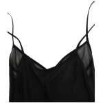 Cavalli Elegant Sheer Black Silk Blouson Dress 5