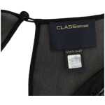 Cavalli Elegant Sheer Black Silk Blouson Dress 7