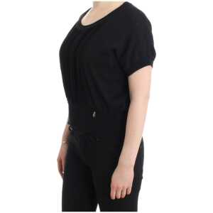 Cavalli Elegant Short Sleeved Black Jumper