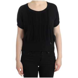 Cavalli Elegant Short Sleeved Black Jumper 7