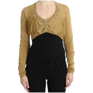 Cavalli Embellished Gold Shimmer Shrug 7
