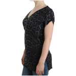Cavalli Sultry Leopard V Neck Modal Top