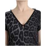 Cavalli Sultry Leopard V Neck Modal Top 4