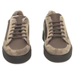 Cerruti 1881 Beige Cowhide Men Sneaker