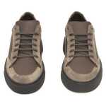 Cerruti 1881 Beige Leather Men Sneaker