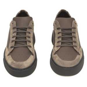 Cerruti 1881 Beige Leather Men Sneaker