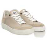 Cerruti 1881 Beige Leather Women Platform Sneaker 2