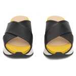 Cerruti 1881 Black Calfskin Women Sandal