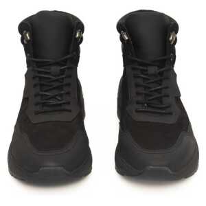 Cerruti 1881 Black Leather Men Sneaker
