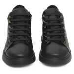 Cerruti 1881 Black Leather Women Sneaker