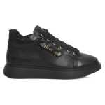 Cerruti 1881 Black Leather Women Sneaker 4
