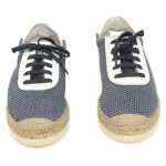 Cerruti 1881 Blue Calfskin Men Sneaker