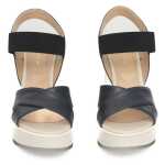Cerruti 1881 Blue Calfskin Women Sandal