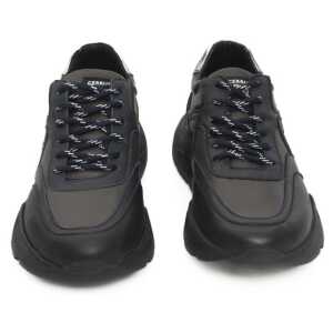 Cerruti 1881 Blue Cowhide Men Sneaker