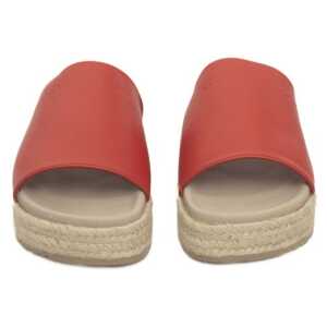 Cerruti 1881 Red Calfskin Women Sandal