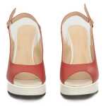 Cerruti 1881 Red Calfskin Women Sandal 5