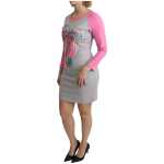 Chic Gray Cotton Blend Moschino Sweater Dress 2