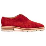 Christian Louboutin Red Suede Leather Oxfords And Derby 6