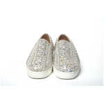 Christian Louboutin White Ab Clear Ab Roller Boat Woman Flat Sneaker