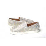 Christian Louboutin White Ab Clear Ab Roller Boat Woman Flat Sneaker 4