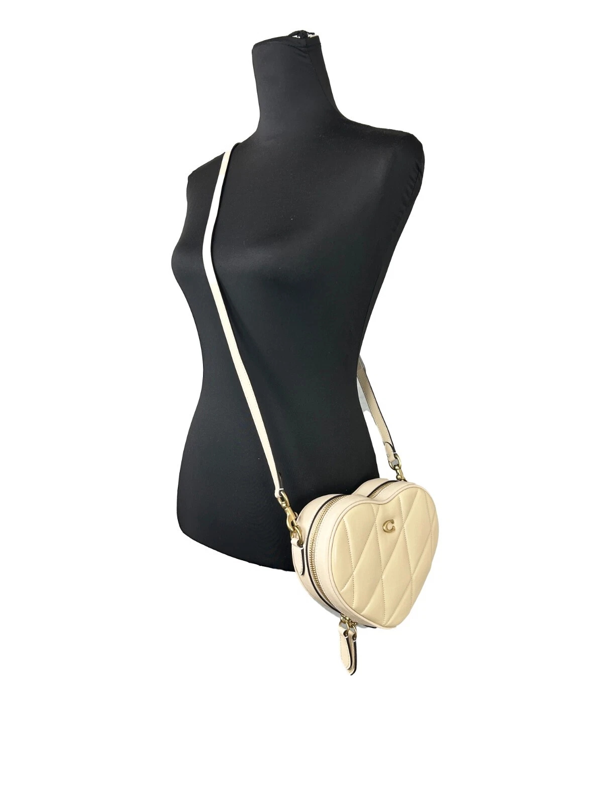 Coach Heart Small Quilted Leather Crossbody Bag Purse 2