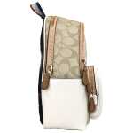 Coach Mini Court Signature Pear Motif Shoulder Backpack Bookbag Bag Chalk Taffy