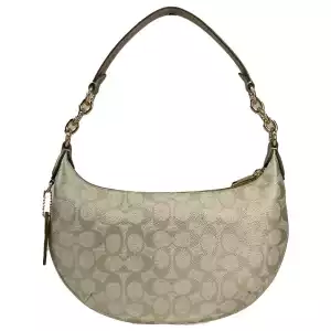 Coach Payton Signature Pvc Leather Shoulder Bag Champagne Gold 2